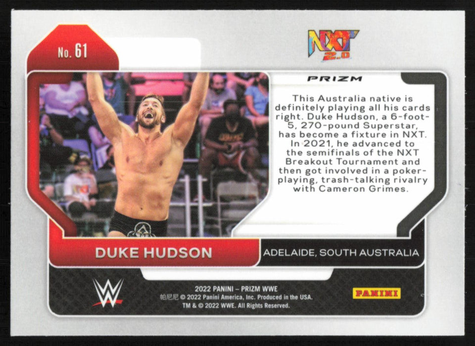 Duke Hudson 2022 Panini Prizm WWE # 61 RC Red White Blue Prizm NXT 2.0 - Collectible Craze America