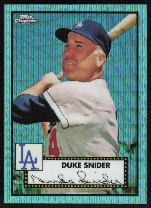 Duke Snider 2021 Topps Chrome Platinum Anniversary # 602 Aqua Wave Los Angeles Dodgers - Collectible Craze America