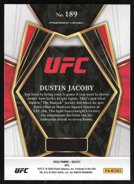 Dustin Jacoby 2022 Panini Select UFC # 189 RC Premier - Collectible Craze America