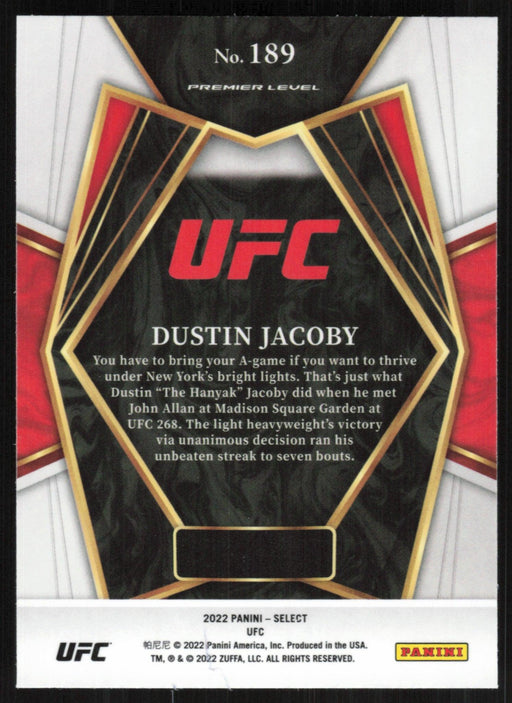 Dustin Jacoby 2022 Panini Select UFC # 189 RC Premier - Collectible Craze America