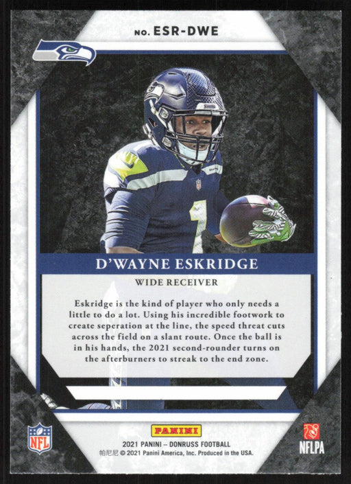 DWayne Eskridge 2021 Donruss Elite Series Rookies # ESR-DWE Seattle Seahawks - Collectible Craze America