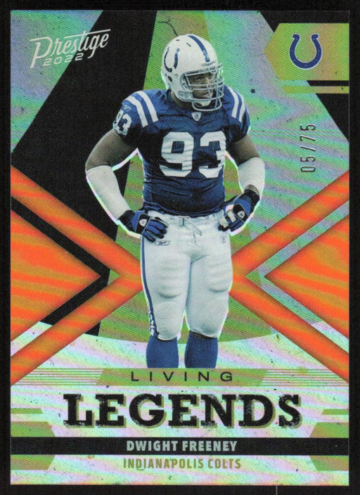 Dwight Freeney 2022 Panini Prestige Living Legends Xtra Points # LL-24 Orange 5/75 Indianapolis Colts - Collectible Craze America