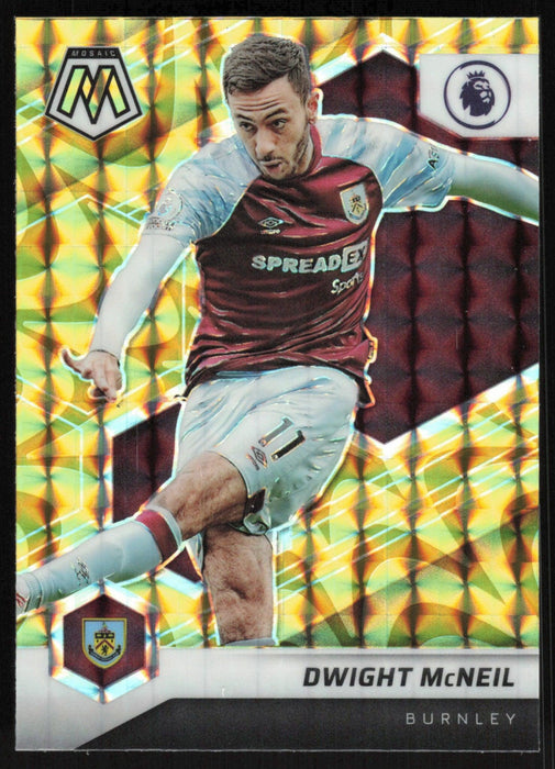 Dwight McNeil 2021 Panini Mosaic Premier League # 34 Reactive Gold Burnley - Collectible Craze America