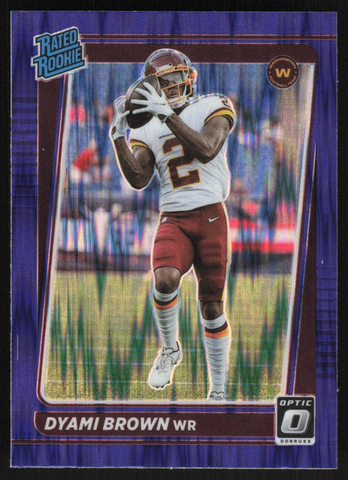 Dyami Brown 2021 Donruss Optic Rated Rookie # 223 RC Purple Shock Washington Football Team - Collectible Craze America