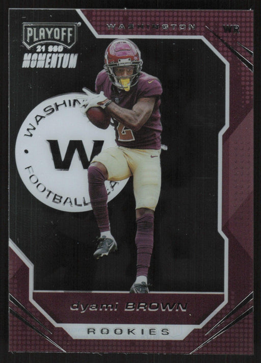 Dyami Brown 2021 Panini Chronicles Playoff Momentum Rookies # PMR-23 RC Washington Football Team - Collectible Craze America