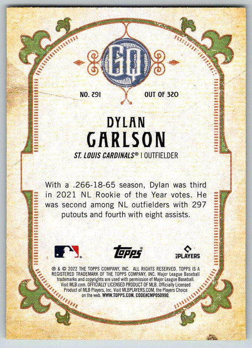 Dylan Carlson 2022 Topps Gypsy Queen # 291 St. Louis Cardinals - Collectible Craze America