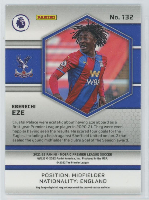 Eberechi Eze 2021 Panini Mosaic Premier League # 132 Crystal Palace - Collectible Craze America