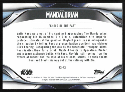 Echoes of the Past 2022 Topps Chrome Star Wars Mandalorian # S2-42 - Collectible Craze America