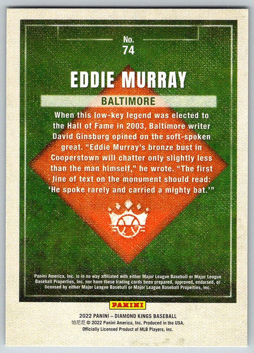 Eddie Murray 2022 Panini Diamond Kings # 74 Baltimore Orioles - Collectible Craze America