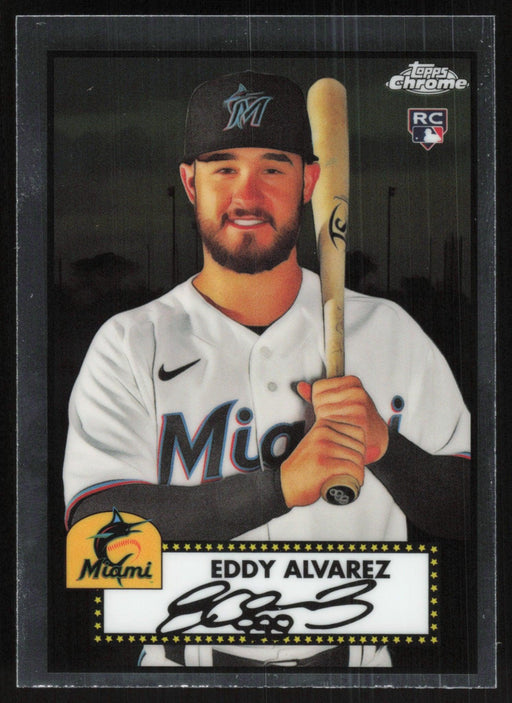 Eddy Alvarez 2021 Topps Chrome Platinum Anniversary # 135 RC Miami Marlins - Collectible Craze America