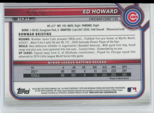 Edgar Quero 2022 Bowman Chrome Prospects # BCP-123 Mojo Refrctor Los Angeles Angels - Collectible Craze America