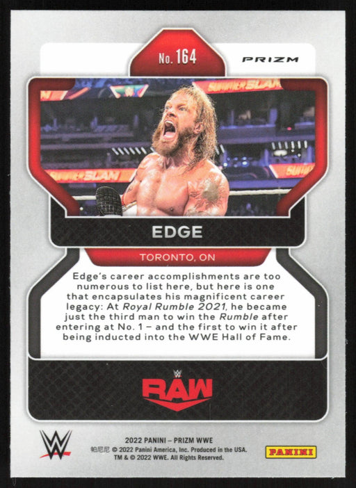 Edge 2022 Panini Prizm WWE # 164 Silver Prizm Raw - Collectible Craze America