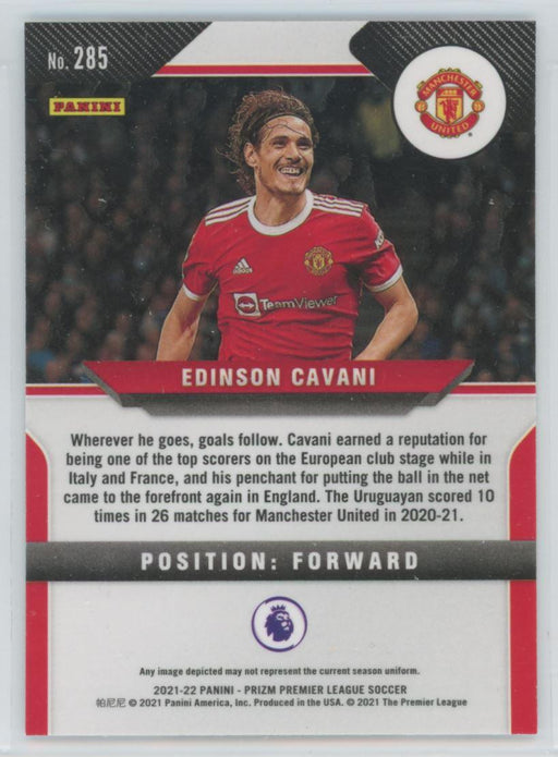 Edinson Cavani 2021 Panini Prizm Premier League Soccer # 285 - Collectible Craze America