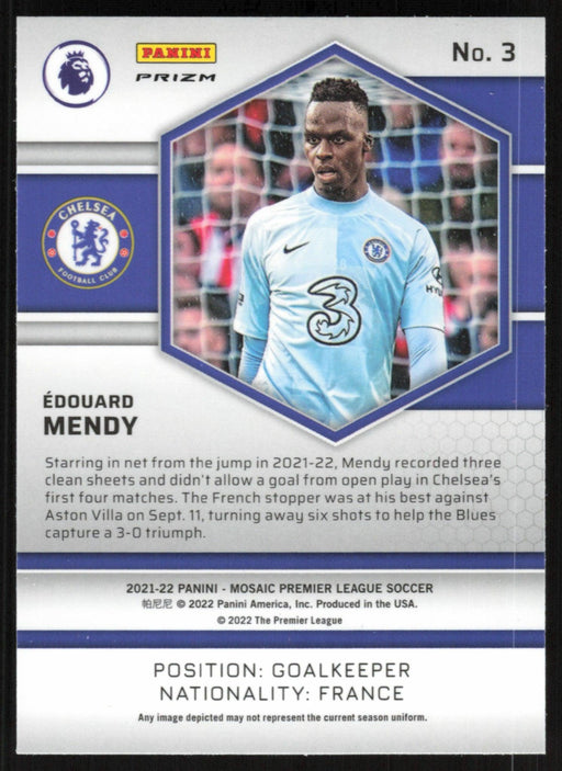 Edouard Mendy 2021 Panini Mosaic Premier League # 3 Mosaic Prizm Chelsea FC - Collectible Craze America