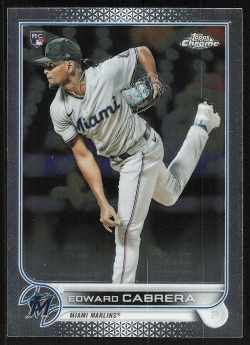 Edward Cabrera 2022 Topps Chrome Baseball # 64 RC Miami Marlins Base - Collectible Craze America