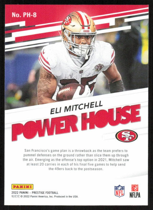 Eli Mitchell 2022 Panini Prestige Power House # PH-8 Insert San Francisco 49ers - Collectible Craze America