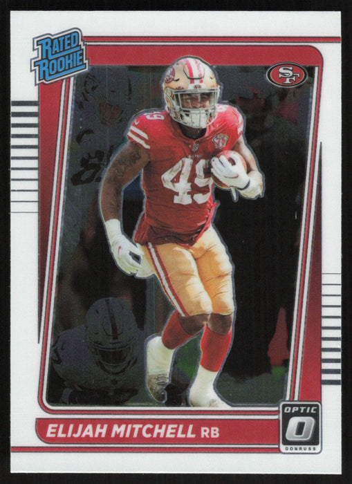 Elijah Mitchell 2021 Donruss Optic Rated Rooke # 291 RC San Francisco 49ers Base - Collectible Craze America