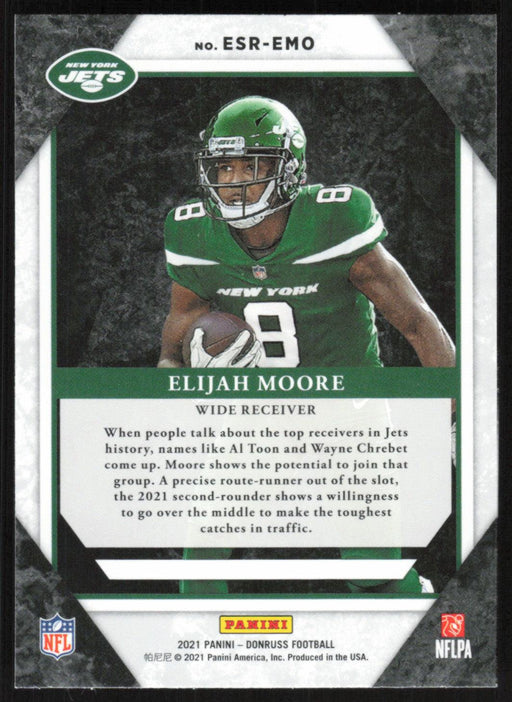 Elijah Moore 2021 Donruss Elite Series Rookies # ESR-EMO New York Jets - Collectible Craze America