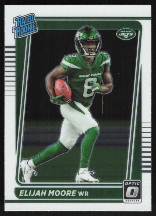 Elijah Moore 2021 Donruss Optic Rated Rooke # 216 RC New York Jets Base - Collectible Craze America