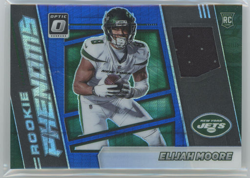 Elijah Moore 2021 Donruss Optic Rookie Phenoms # RPH-16 RC Hyper Prizm Patch New York Jetsa - Collectible Craze America