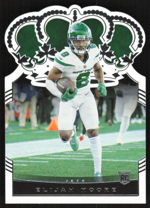 Elijah Moore 2021 Panini Chronicles Crown Royale Rookies # CR-30 RC Die-Cut New York Jets - Collectible Craze America