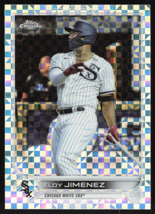 Eloy Jimenez 2022 Topps Chrome # 16 X-Fractor Chicago White Sox - Collectible Craze America