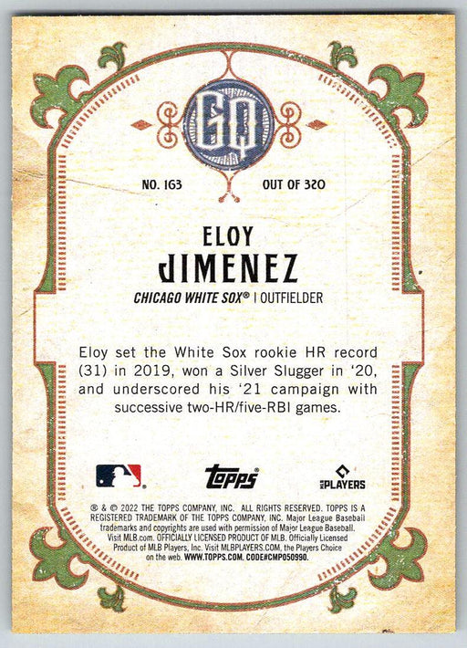 Eloy Jimenez 2022 Topps Gypsy Queen # 163 Chicago White Sox - Collectible Craze America