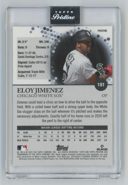 Eloy Jimenez 2022 Topps Pristine # 181 Pristine Chicago White Sox - Collectible Craze America