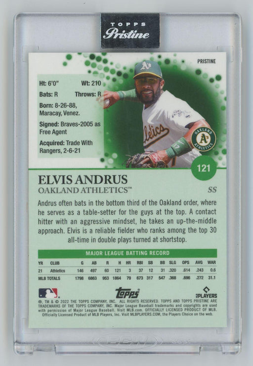 Elvis Andrus 2022 Topps Pristine # 121 Pristine Oakland Athletics - Collectible Craze America