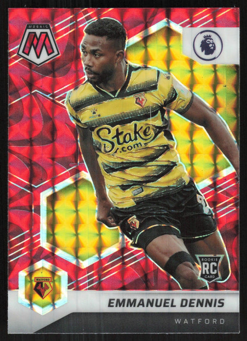 Emmanuel Dennis 2021 Panini Mosaic Premier League # 42 RC Red Prizm Watford - Collectible Craze America