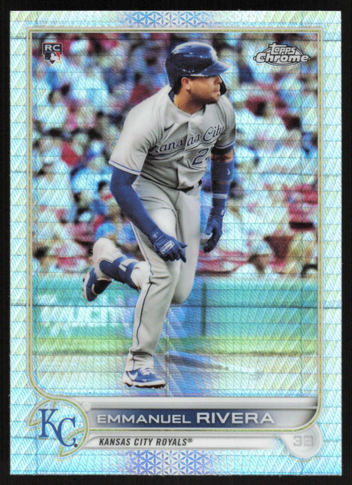 Emmanuel Rivera 2022 Topps Chrome Baseball # 164 RC Prism Refractor Kansas City Royals - Collectible Craze America