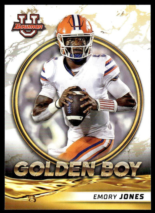 Emory Jones 2021 Bowman University Football # GB-5 Golden Boy Insert Florida Gators - Collectible Craze America