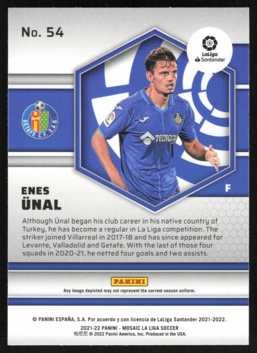 Enes Unal 2021 Panini Mosaic La Liga # 54 Getafe CF Base - Collectible Craze America