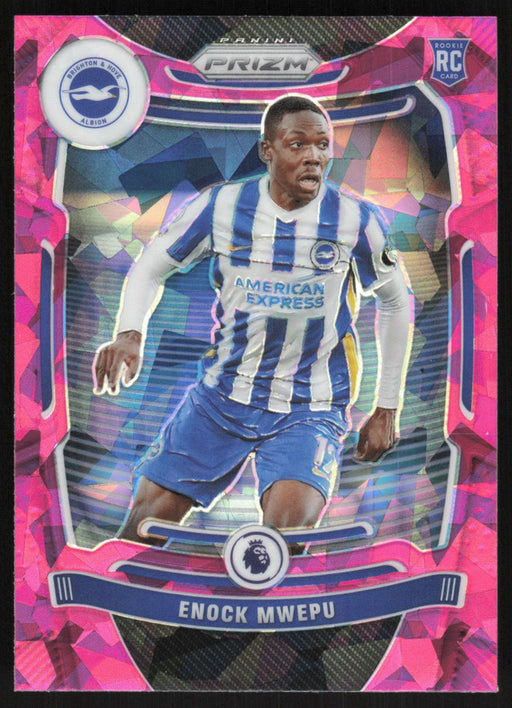 Enock Mwepu 2021 Panini Prizm Premier League # 182 RC Pink Ice Brighton & Hove Albion - Collectible Craze America