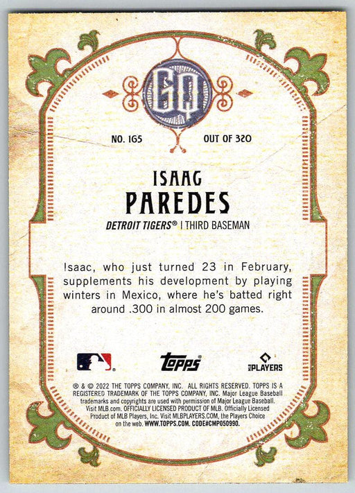 Enoli Paredes 2022 Topps Gypsy Queen # 165 Detroit Tigers - Collectible Craze America