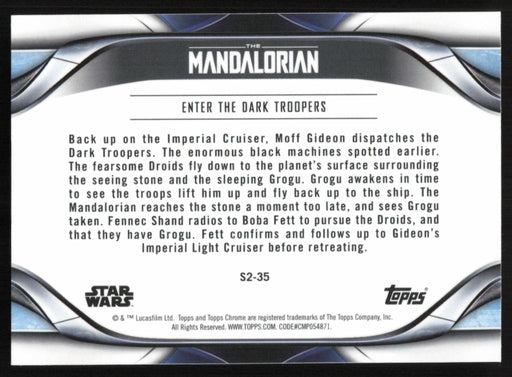 Enter the Dark Troopers 2022 Topps Chrome Star Wars Mandalorian # S2-35 - Collectible Craze America