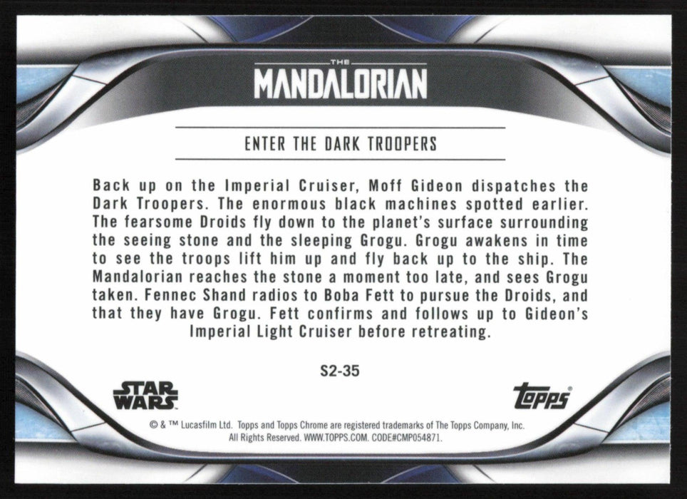 Enter the Dark Troopers 2022 Topps Chrome Star Wars Mandalorian # S2-35 Refractor - Collectible Craze America