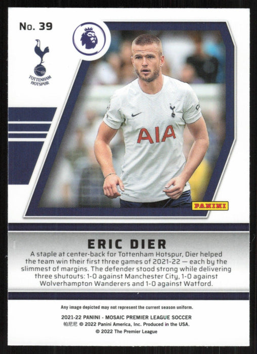 Eric Dier 2021 Panini Mosaic Premier League # 39 Will to Win Tottenham Hotspur - Collectible Craze America