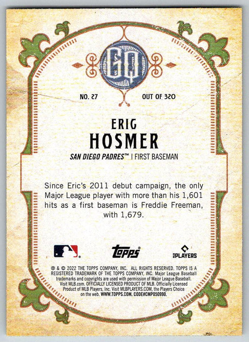 Eric Hosmer 2022 Topps Gypsy Queen # 27 San Diego Padres - Collectible Craze America