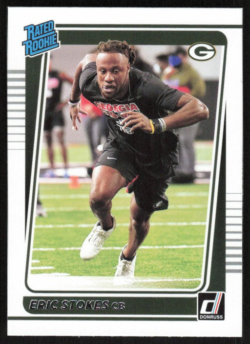 Eric Stokes 2021 Donruss Football # 343 RC Green Bay Packers Rated Rookie Base - Collectible Craze America