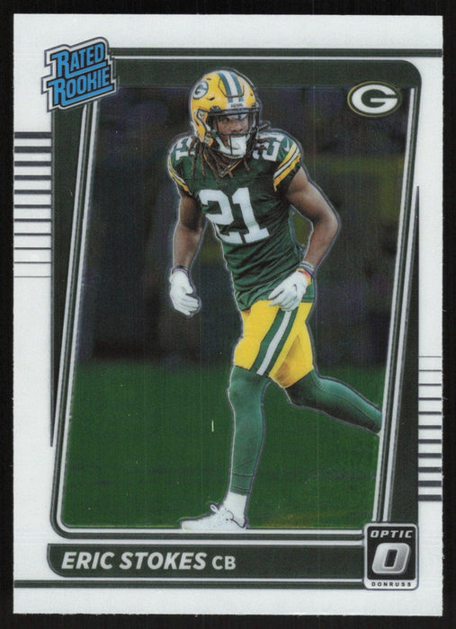 Eric Stokes 2021 Donruss Optic Rated Rooke # 251 RC Green Bay Packers Base - Collectible Craze America