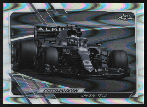 Esteban Ocon 2021 Topps Chrome Formula 1 # 105 B&W RayWave - Collectible Craze America