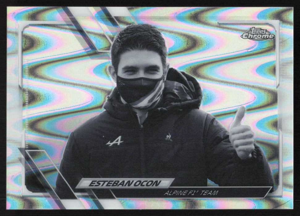 Esteban Ocon 2021 Topps Chrome Formula 1 # 45 B&W RayWave - Collectible Craze America