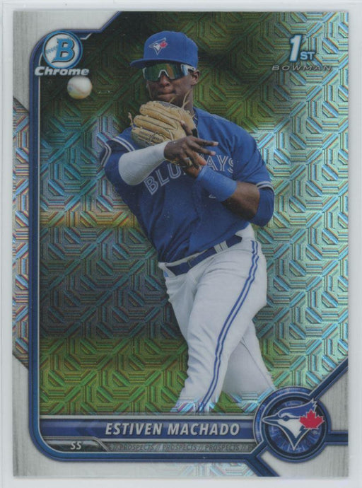 Estiven Machado 2022 Bowman Chrome Prospects # BCP-12 Mojo Refrctor Toronto Blue Jays - Collectible Craze America