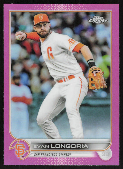 Evan Longoria 2022 Topps Chrome # 54 Pink Refractor San Francisco Giants - Collectible Craze America