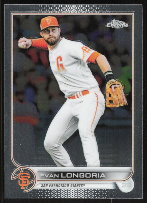 Evan Longoria 2022 Topps Chrome Baseball # 54 San Francisco Giants Base - Collectible Craze America