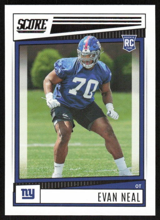 Evan Neal 2022 Panini Score Football # 320 RC Base New York Giants - Collectible Craze America