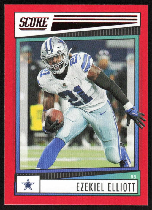 Ezekiel Elliott 2022 Panini Score Football # 223 Red Dallas Cowboys - Collectible Craze America