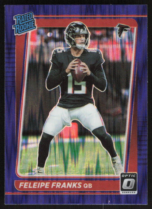 Feleipe Franks 2021 Donruss Optic Rated Rookie # 299 RC Purple Shock Atlanta Falcons - Collectible Craze America