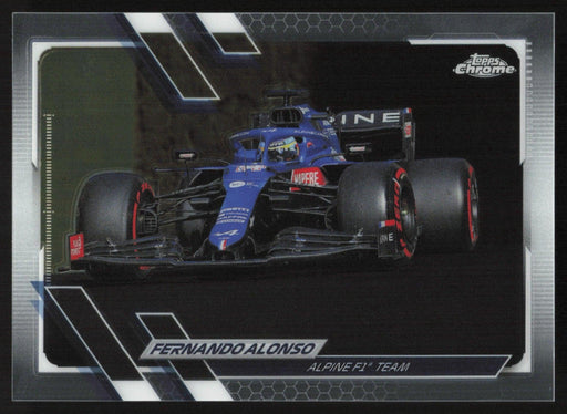 Fernando Alonso 2021 Topps Chrome Formula 1 # 104 Alpine F1 Team - Collectible Craze America